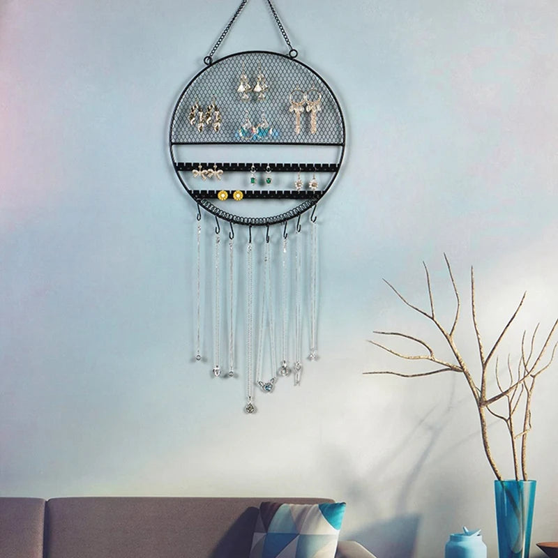 メッシュメタルジュエリーホルダーラック