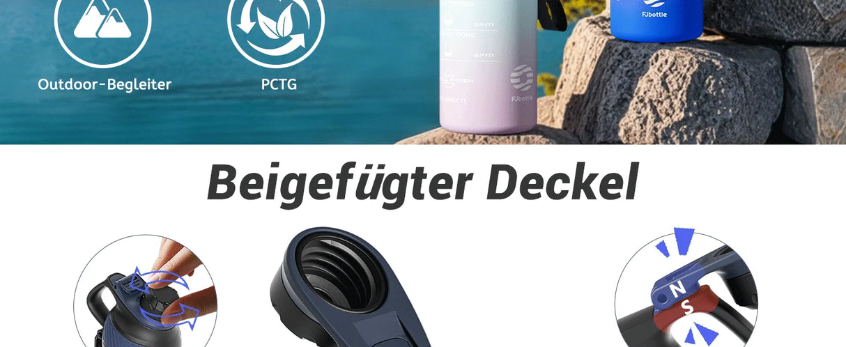 |イベント・ノベルティ用品 | マグネット蓋付きスポーツウォーターボトル |1000ml