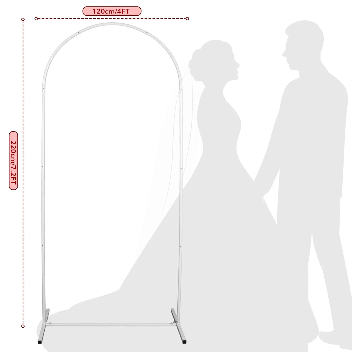 イベント・パーティー装飾 メタル製デコレーションフレーム 3サイズ展開 ホワイト