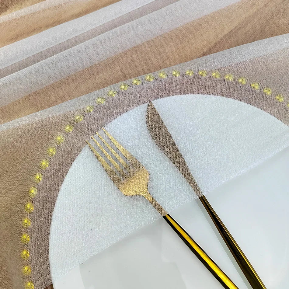 インテリア・パーティ装飾 | シフォンテーブルランナー |1.8/3/6/10m