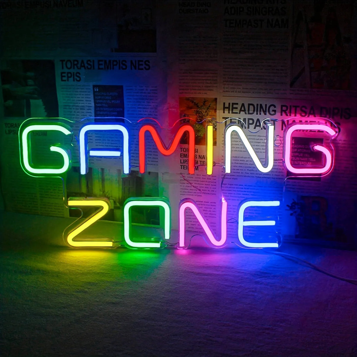 GAMER/GAMING ZONE/GAME TIME LEDネオンサイン(ネオン看板)