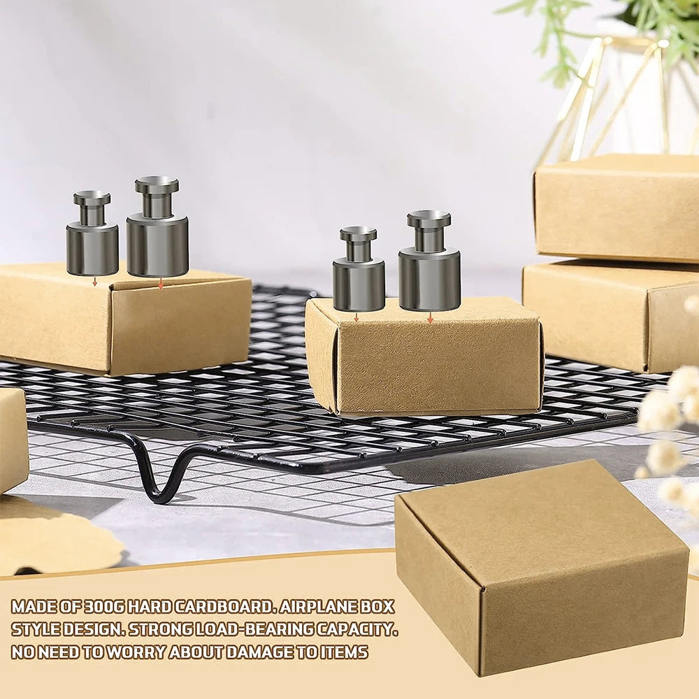 |イベント・ノベルティ用品 |クラフト紙ギフトボックス 10個セット | W5.5xH2.5xD5.5c