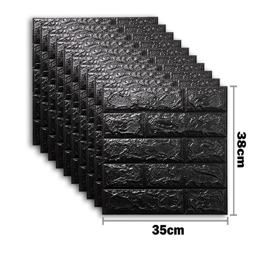 DIY用 レンガ風ステッカー 35x38cm 10pcs コンパクトサイズ防水仕様