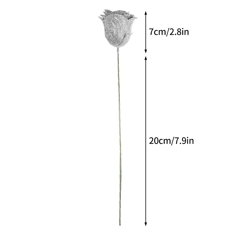 パーティー・インテリア装飾|キラキラ光るローズ・ブーケ用花材(長さ約27㎝)