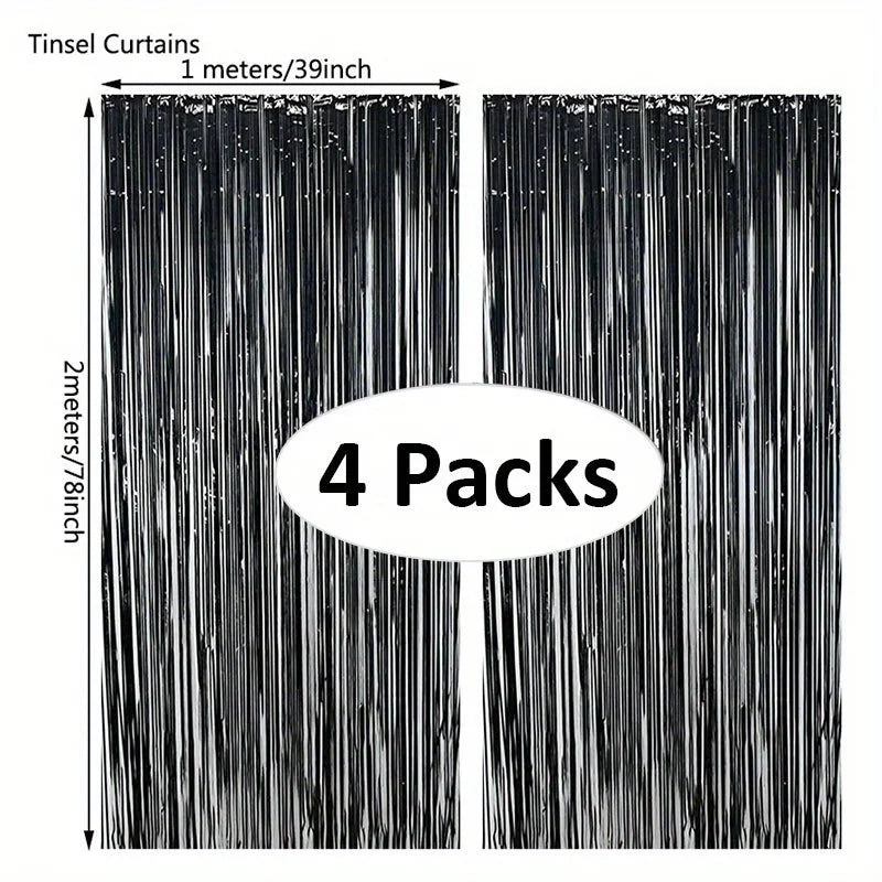 パーティー・インテリア用装飾 キラキラ!ホイル素材カーテン 光反射素材