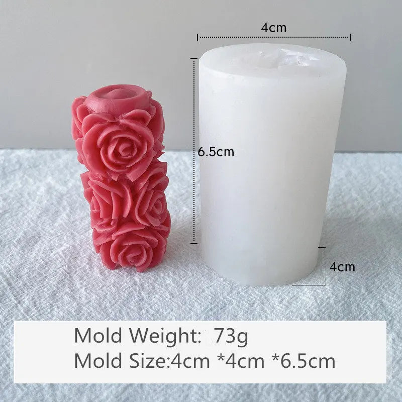 クラフト・DIY用|ハンドメイドキャンドル用 ローズハート型