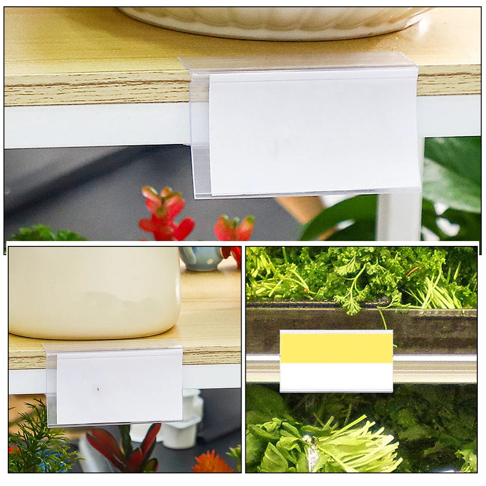 透明値札ディスプレイホルダー 25個セット