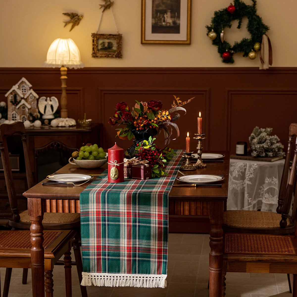 クリスマステーブルクロス|コットンテーブルランナー