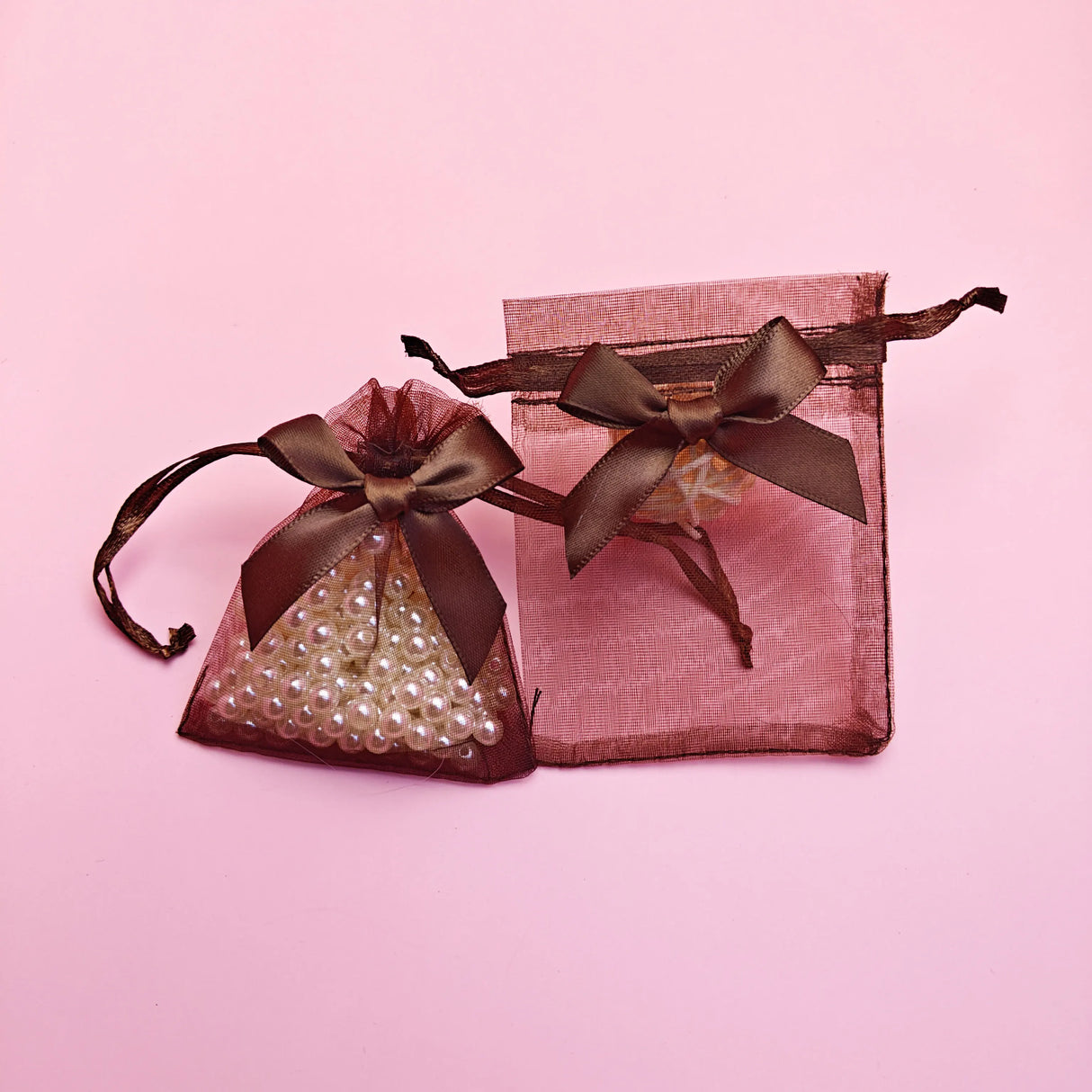 |イベント・ノベルティ用品 |リボン付きオーガンジーきんちゃくバッグセット