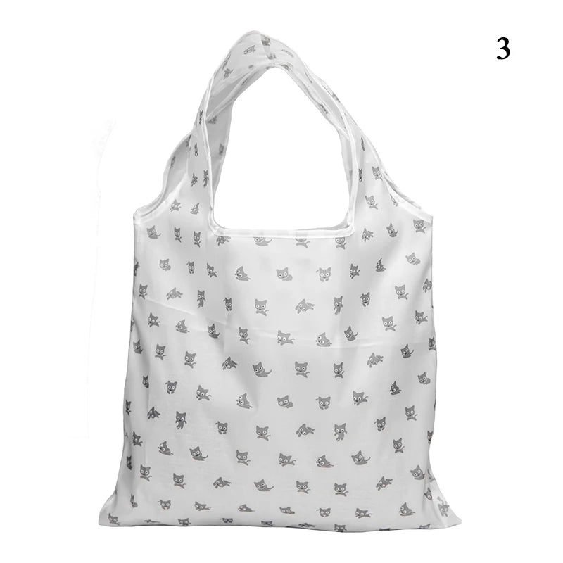 |ノベルティ用品 | コンパクト収納 花柄エコバッグ | 44×40c