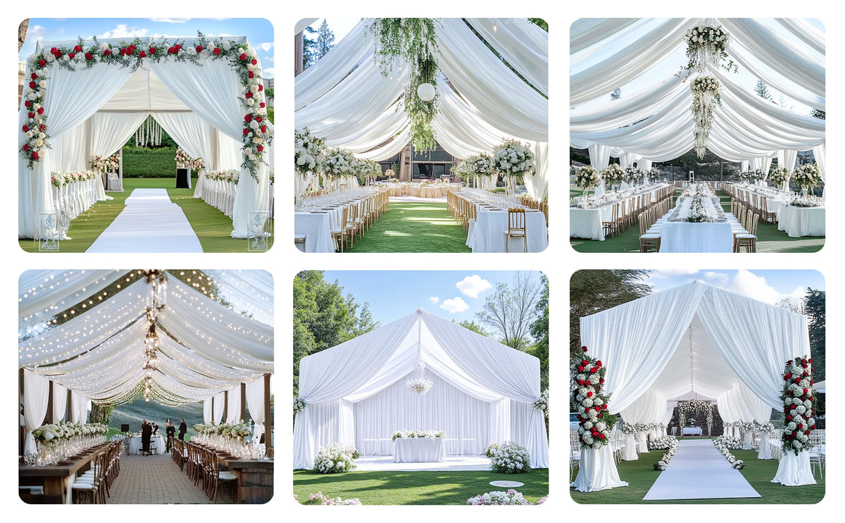 シワ防止背景幕ドレープ 5×20フィート