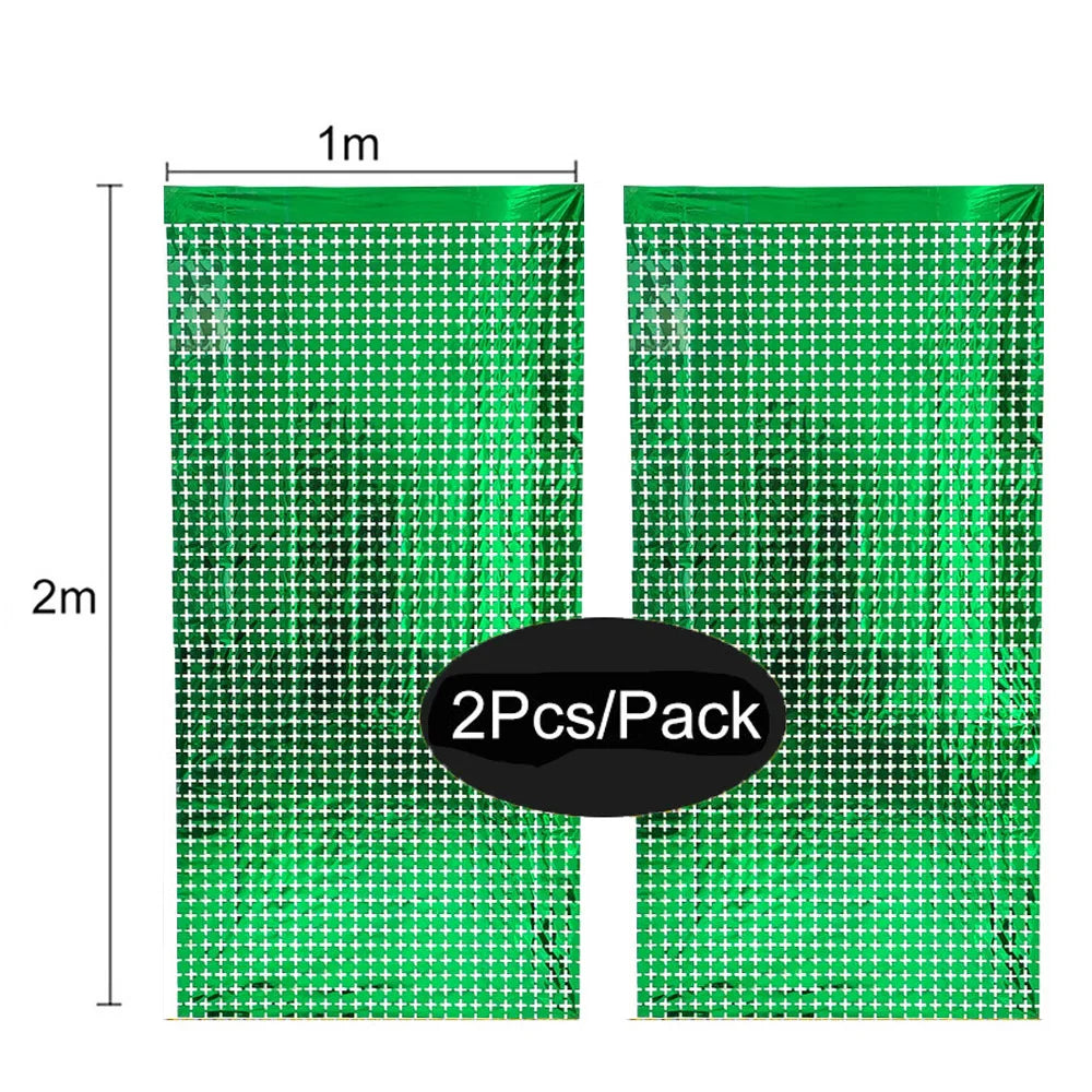 パーティー・インテリア装飾 キラキラ!カーテン 2枚入 ミラーボール風デザイン