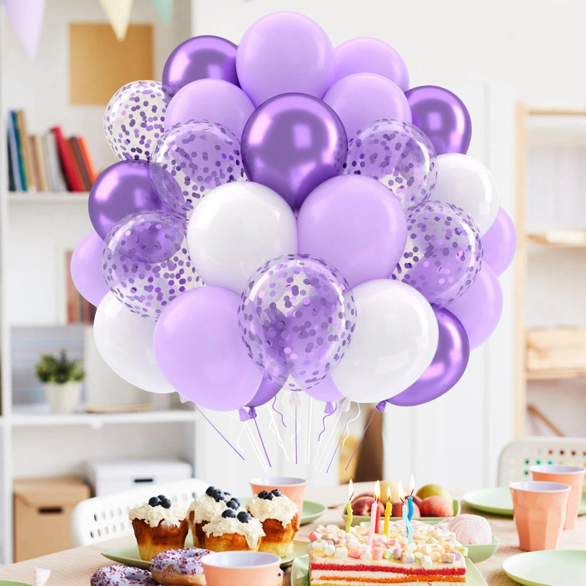 イベント・クリスマス装飾|ゴールドコンフェッティ&メタリックバルーンセット