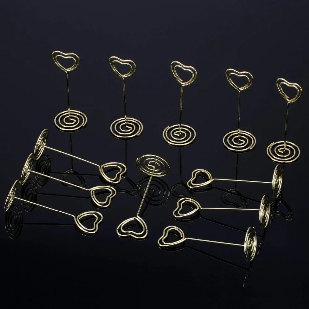 イベント・結婚式装飾|ハート型テーブル番号ホルダー10個セット