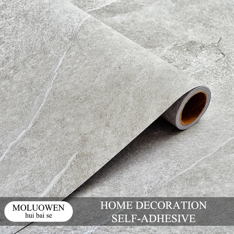 DIYフロアシート 天然木目・大理石風 ステッカー 幅40cm x 300cm ナチュラル