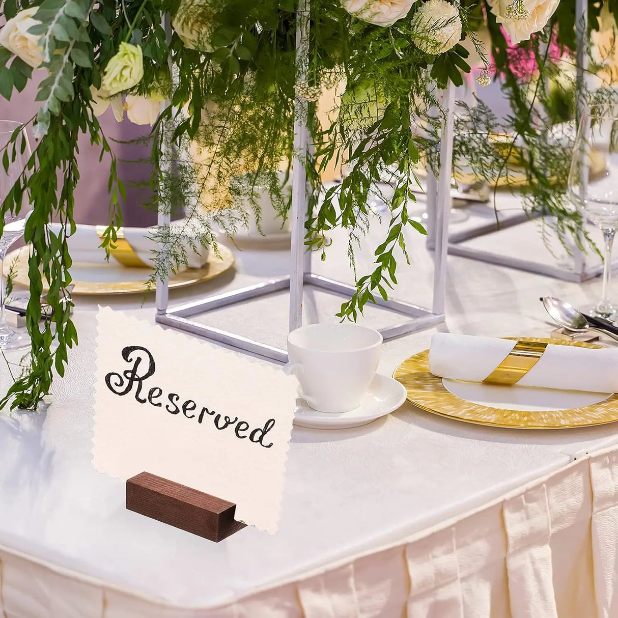 イベント・結婚式装飾|木製プレースカードホルダー 1〜12個入り