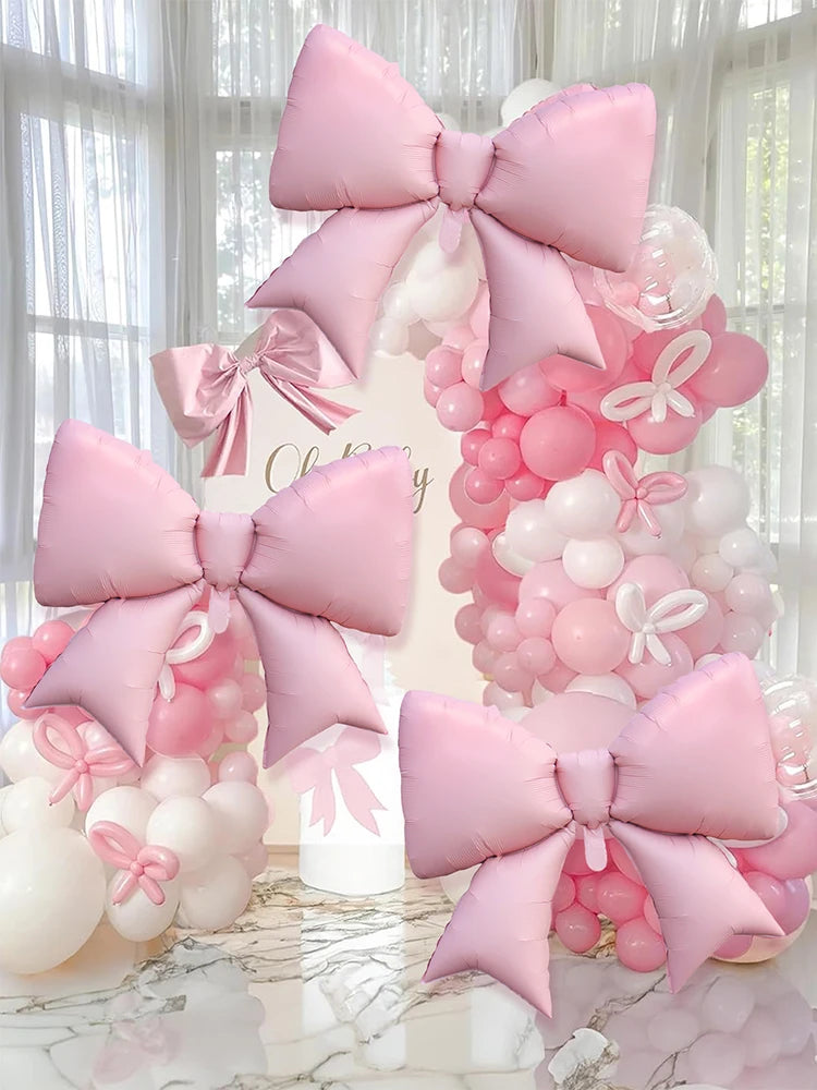 イベント・バルーン装飾 |リボン型アルミバルーンセット | 3個