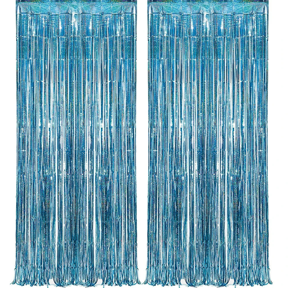 パーティー・インテリア用装飾 キラキラ!ホイル素材カーテン 再利用可能