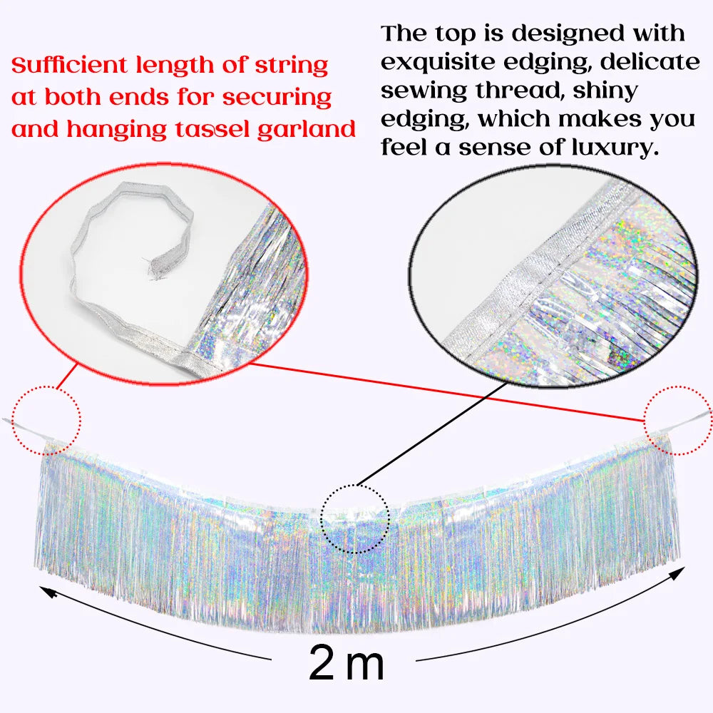 クリスマスガーランド|イベント・クリスマス装飾|プレミアムホイルガーランド2M 4層デコレーション