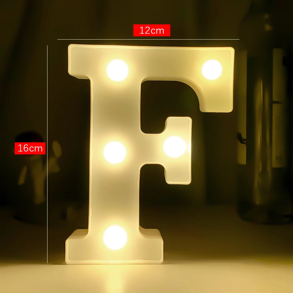 LEDナイトライト 【アルファベット・数字型】(乾電池式)