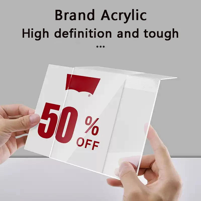 透明アクリル値札ホルダー 衣料品用