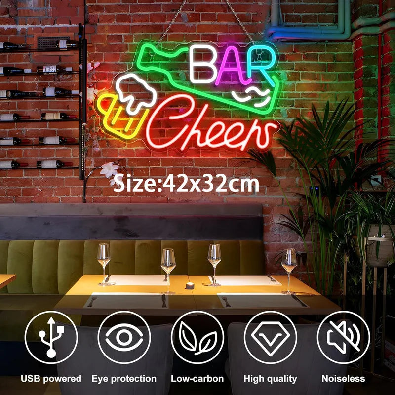 バー用 LEDネオンサイン(ネオン看板) 調光可能
