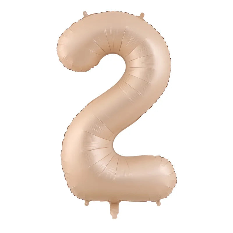 レトロカラー数字バルーン 40インチ