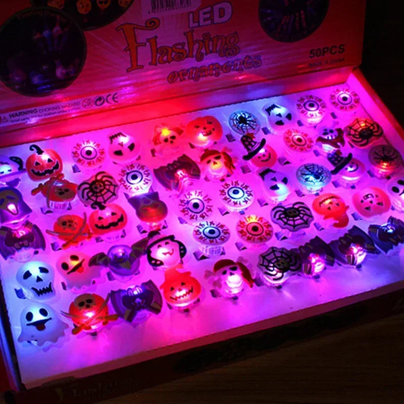 ハロウィンLEDグローリング 光るフィンガーリング