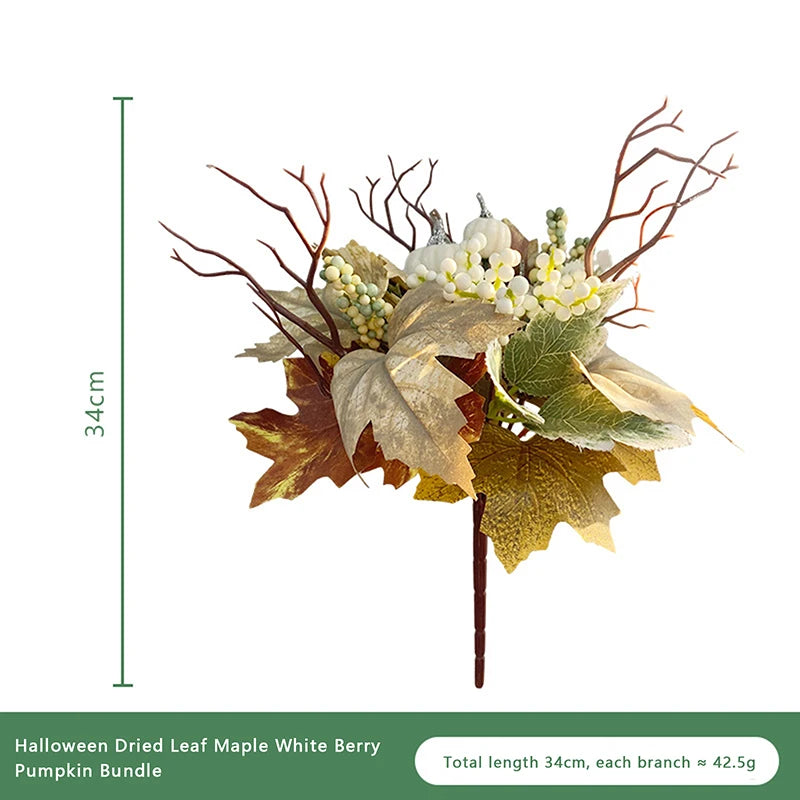 イベント・ハロウィングッズ|秋のフェイクメープルとカボチャ装飾枝