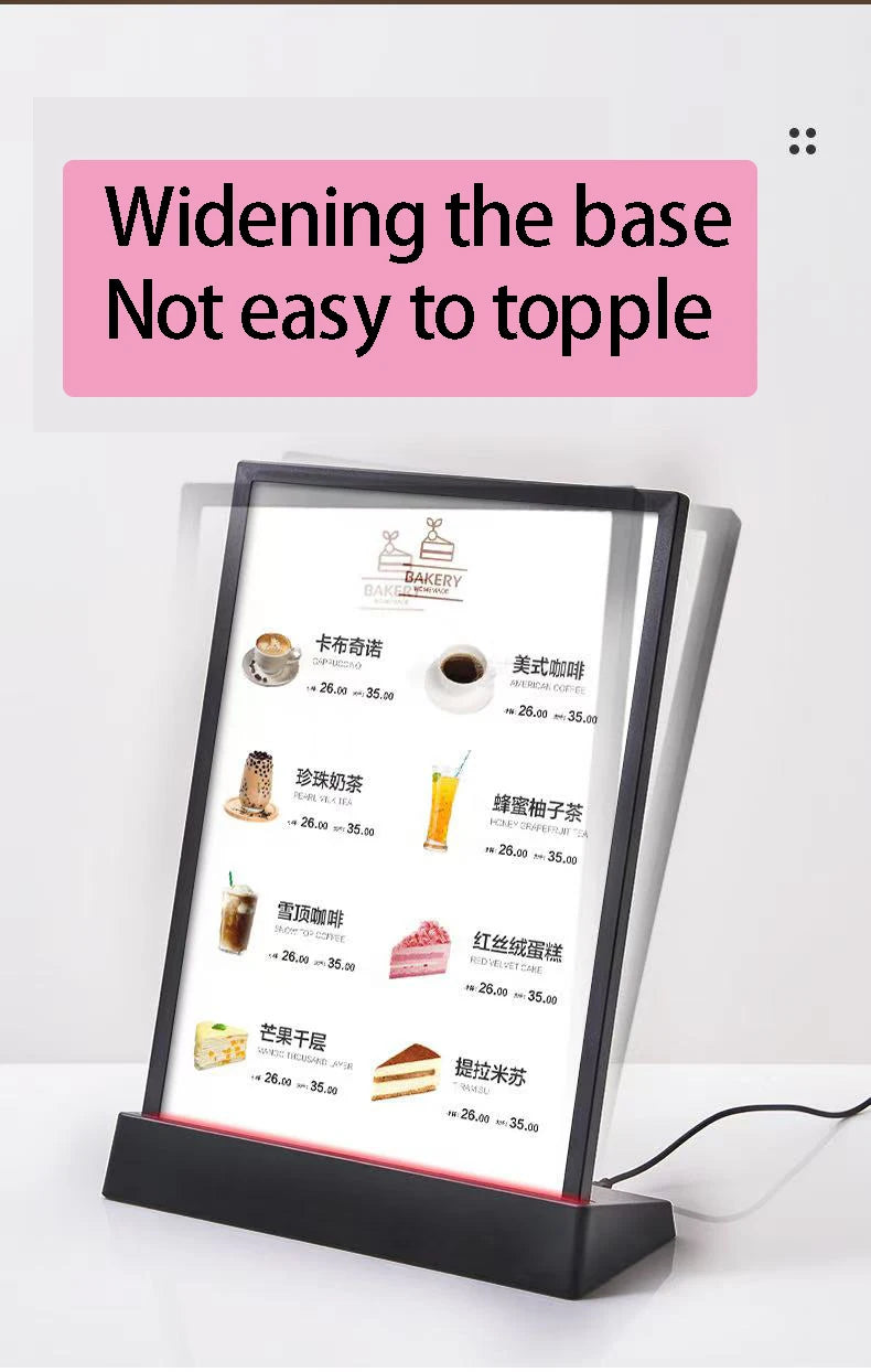 高級アクリルメニューディスプレイラック