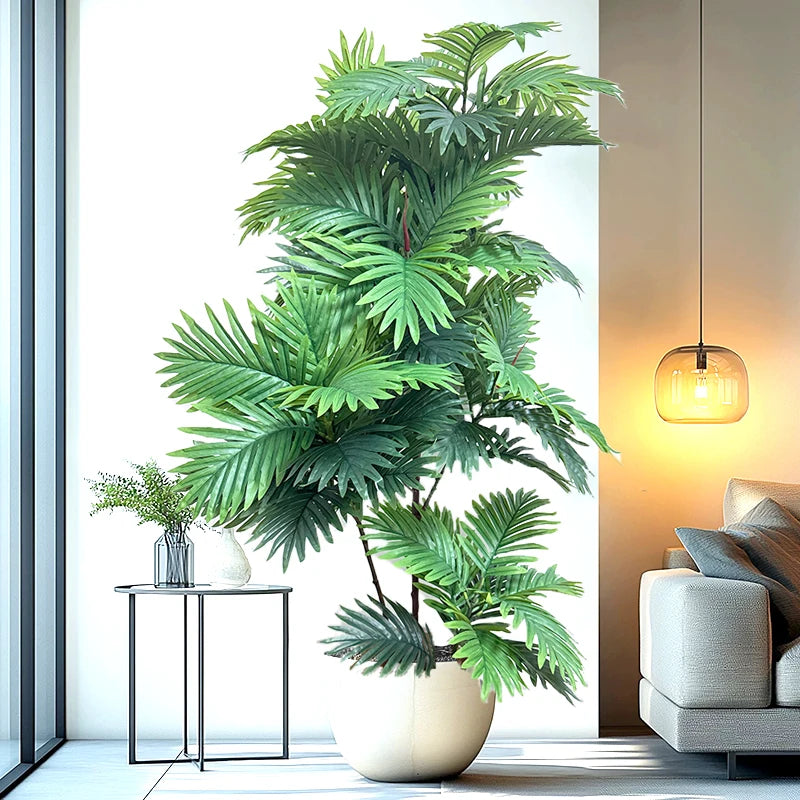 70~150cm・大型人工ヤシの木・フェイクトロピカル植物・グリーンモンステラの葉