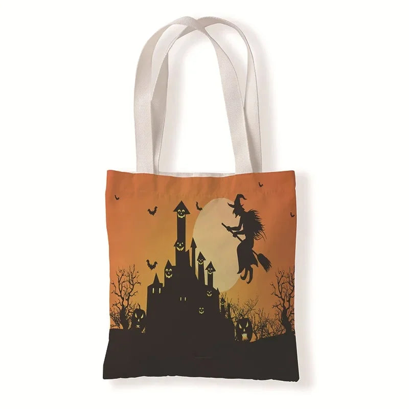 ハロウィングッズ|ハロウィンパンプキンキャンバストートバッグ