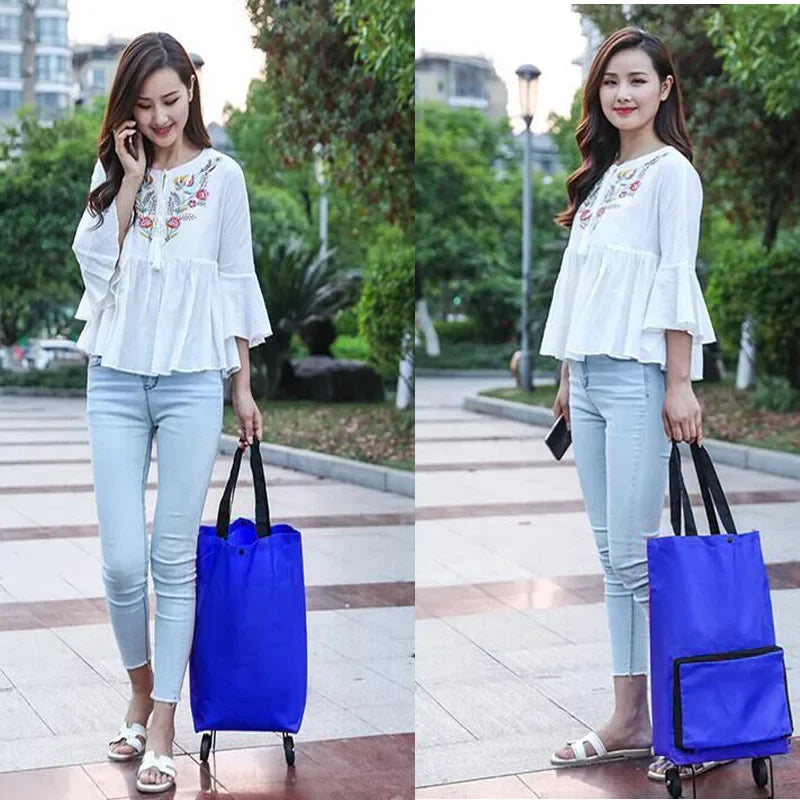 | ノベルティ用品 | キャスター付き 折りたたみショッピングバッグ