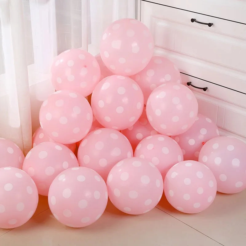 12インチ透明水玉バルーン 赤いドット型