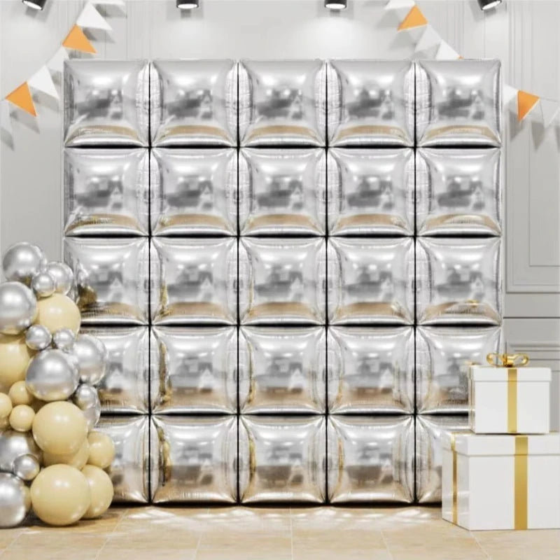 イベント・クリスマス装飾|25個セット 両面スクエアホイルバルーンキット