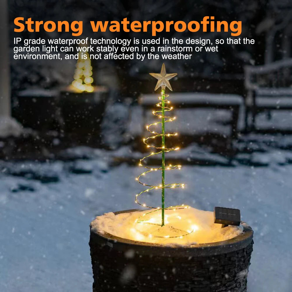 ソーラーライト|イベント・クリスマス装飾|ソーラー式クリスマスツリー型ガーデンライトセット