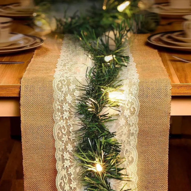 クリスマスガーランド|イベント・クリスマス装飾|LEDライト付きガーランド 5m