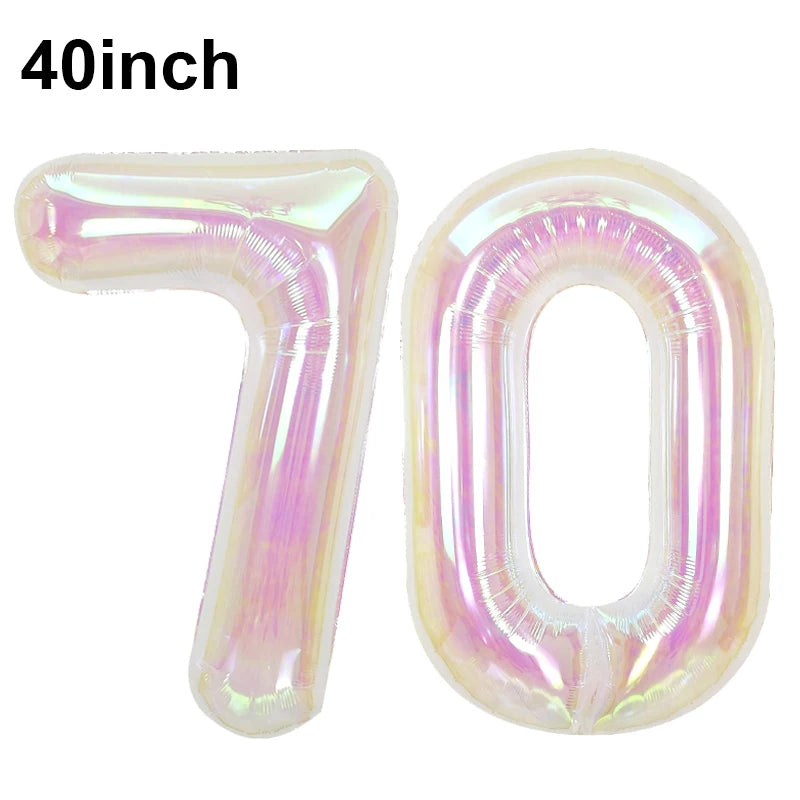 バルーン装飾 数字 レインボーカラーバルーン 誕生日パーティー用