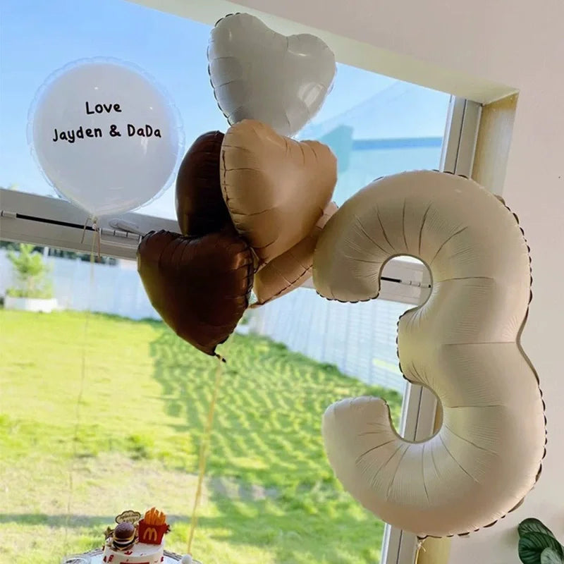 レトロカラー数字バルーン 40インチ