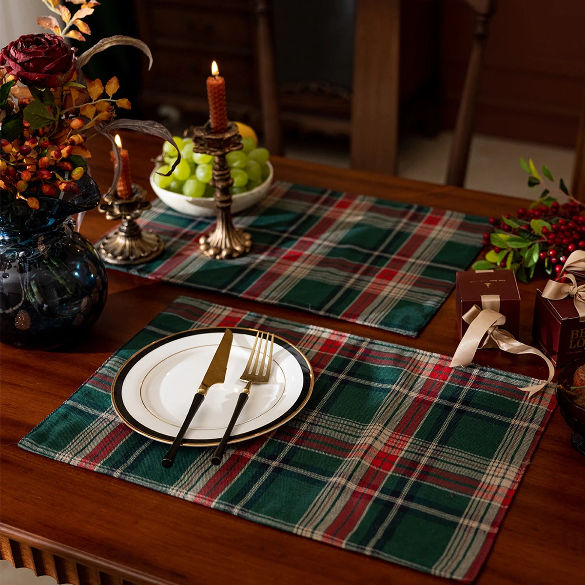 クリスマステーブルクロス|コットンテーブルランナー
