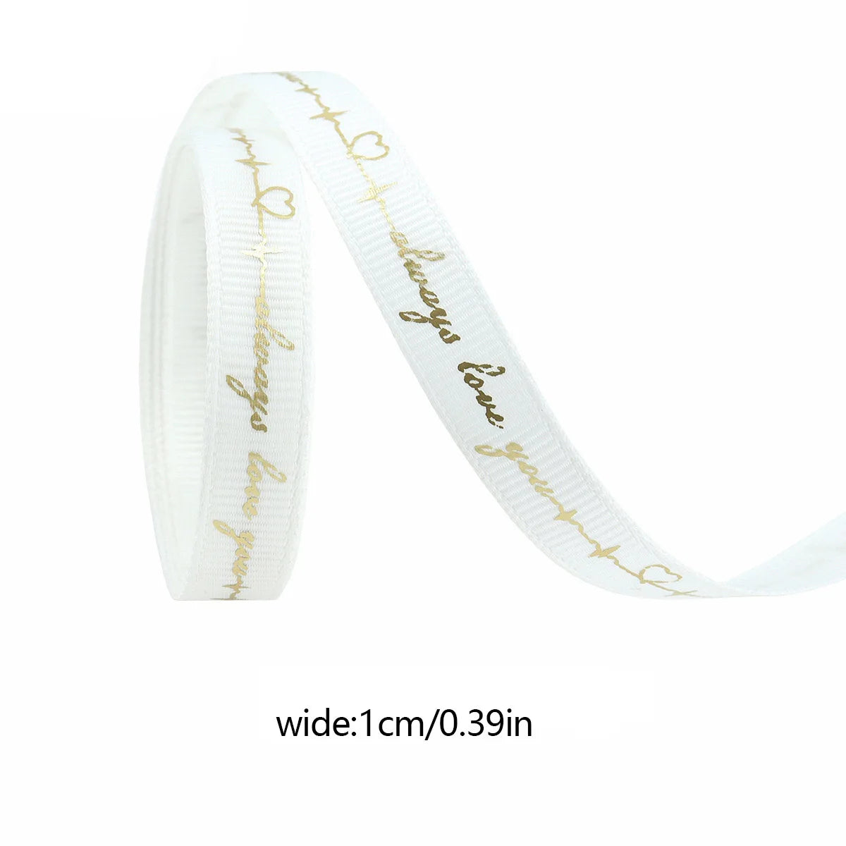 バレンタインデー用ハート柄片面プリントリボン