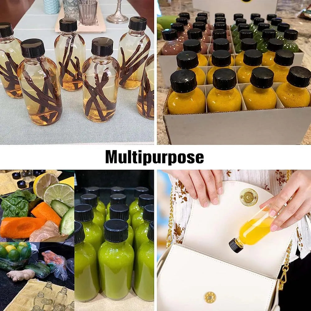 |イベント・ノベルティ用品 | ガラス製 小型透明ボトル 蓋付き | 15ml/30ml/60ml