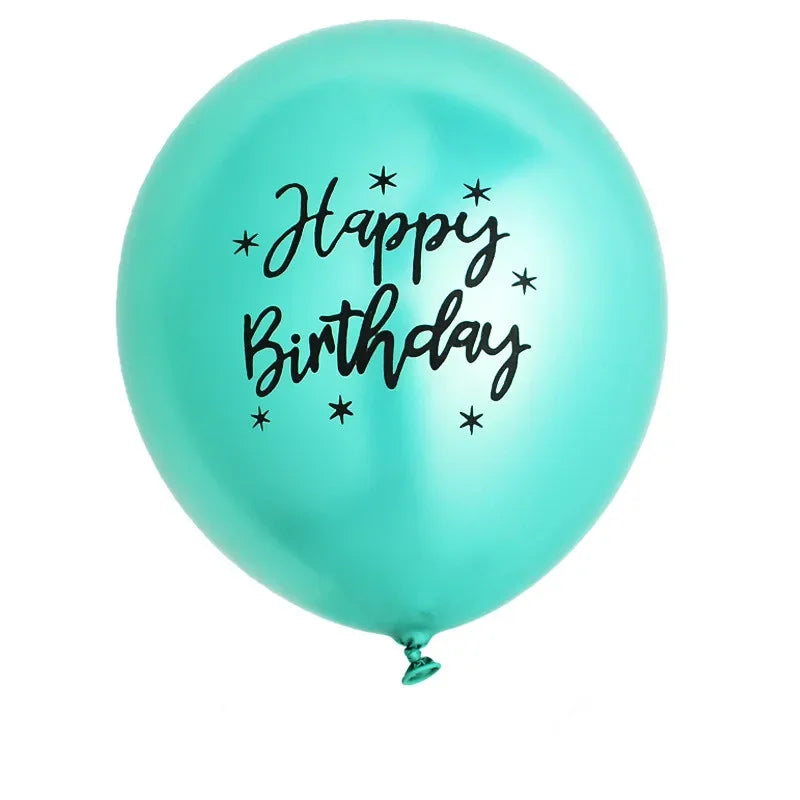 イベント・バルーン装飾 | バースデープリントメタリックバルーンセット | 10/20個