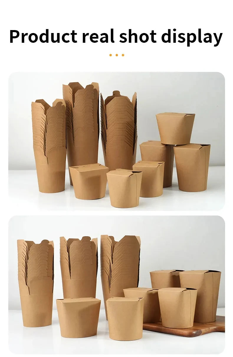 |イベント・ノベルティ用品 | 電子レンジ可 耐油クラフト紙フードBOX | 100/550/700ml