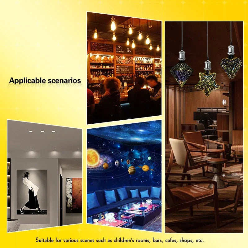 【E27 LEDエジソン電球】カラフルなバブル型ヴィンテージデザイン