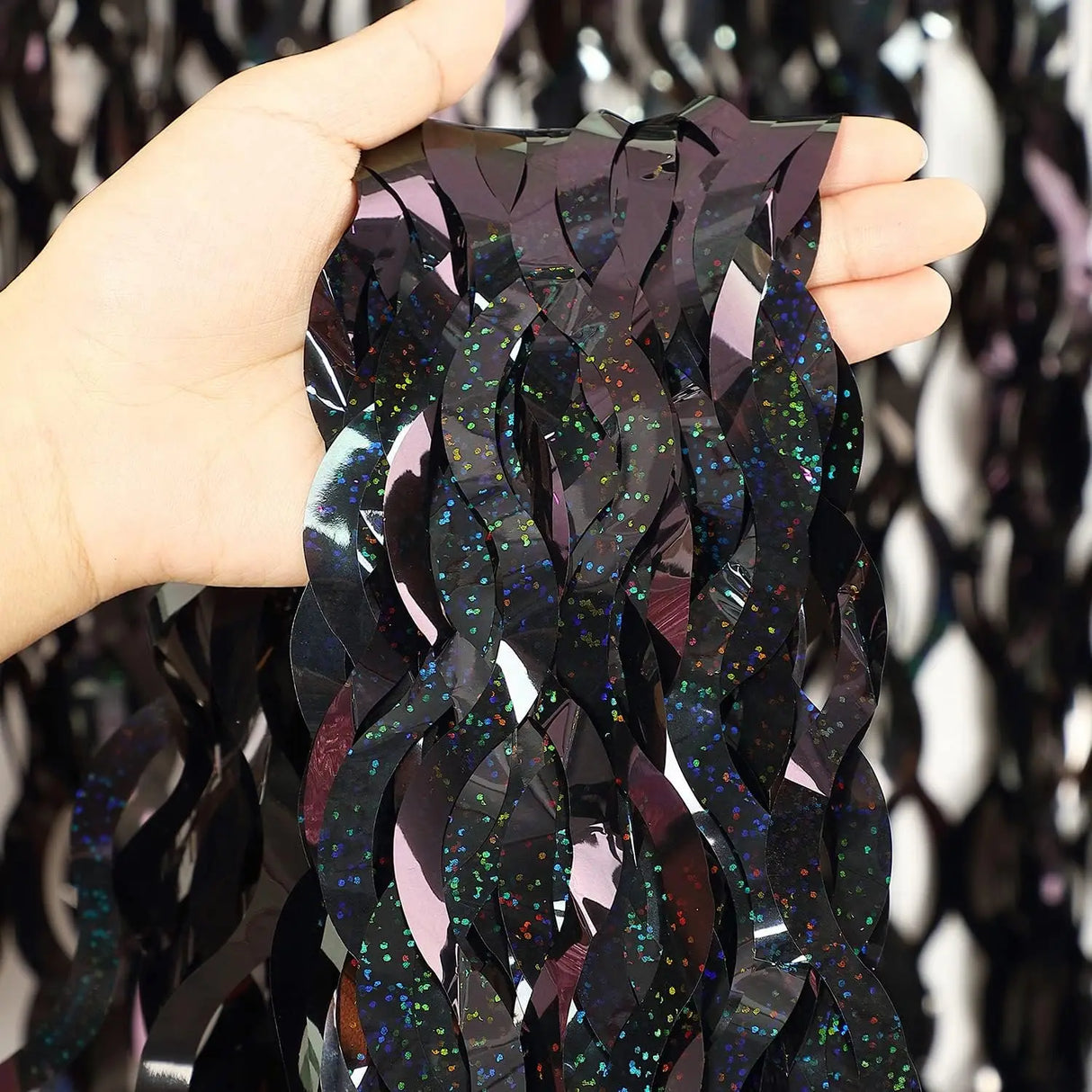 パーティー・インテリア用装飾 波形カーテン 壁面装飾 キラキラ光る