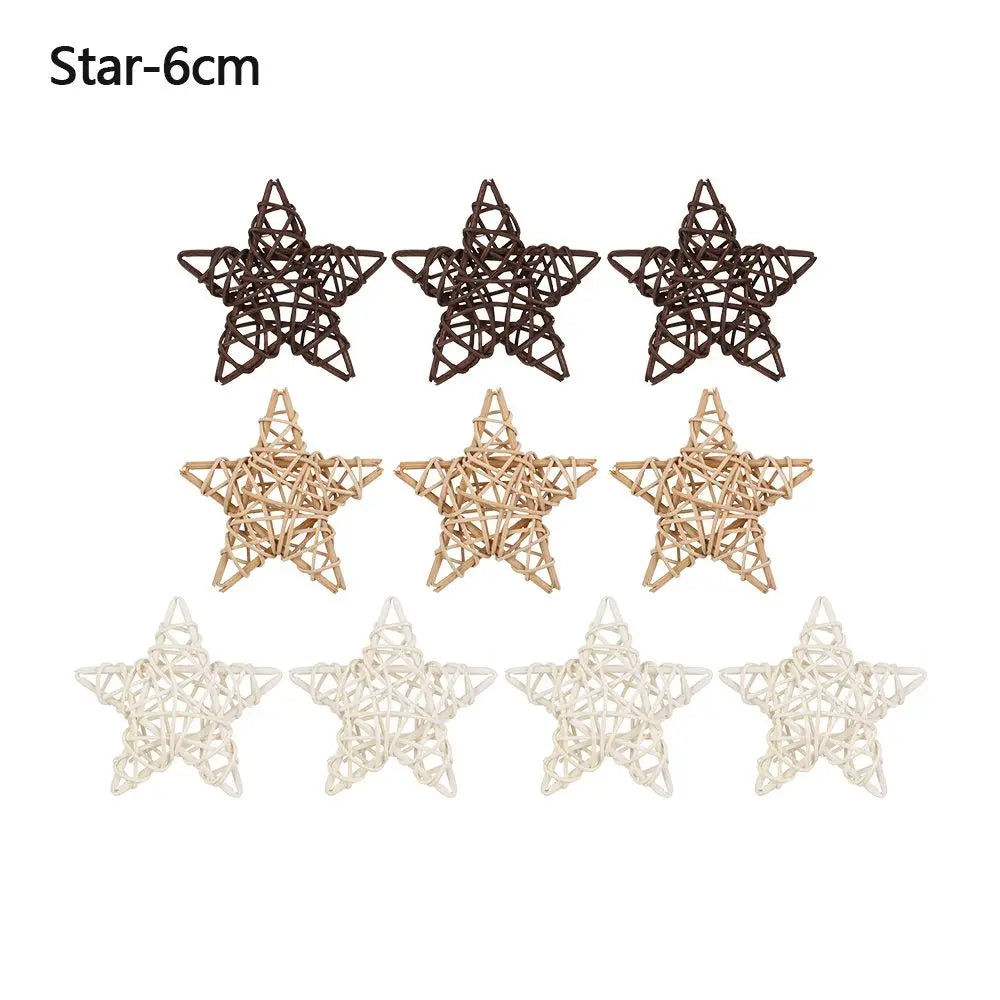 イベント・ハロウィングッズ|木製ラタンオーナメントセット10個入り