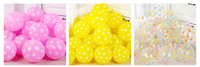 12インチ透明水玉バルーン 赤いドット型