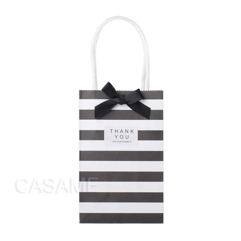 |ノベルティ用品 | ストライプ柄ミニギフトバッグ 10個セット | 7.5×12×5㎝
