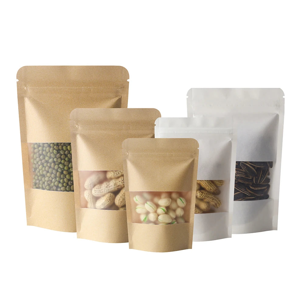 |ノベルティ用品 | 透明窓・ジッパー付きスタンド型ギフト袋 100個